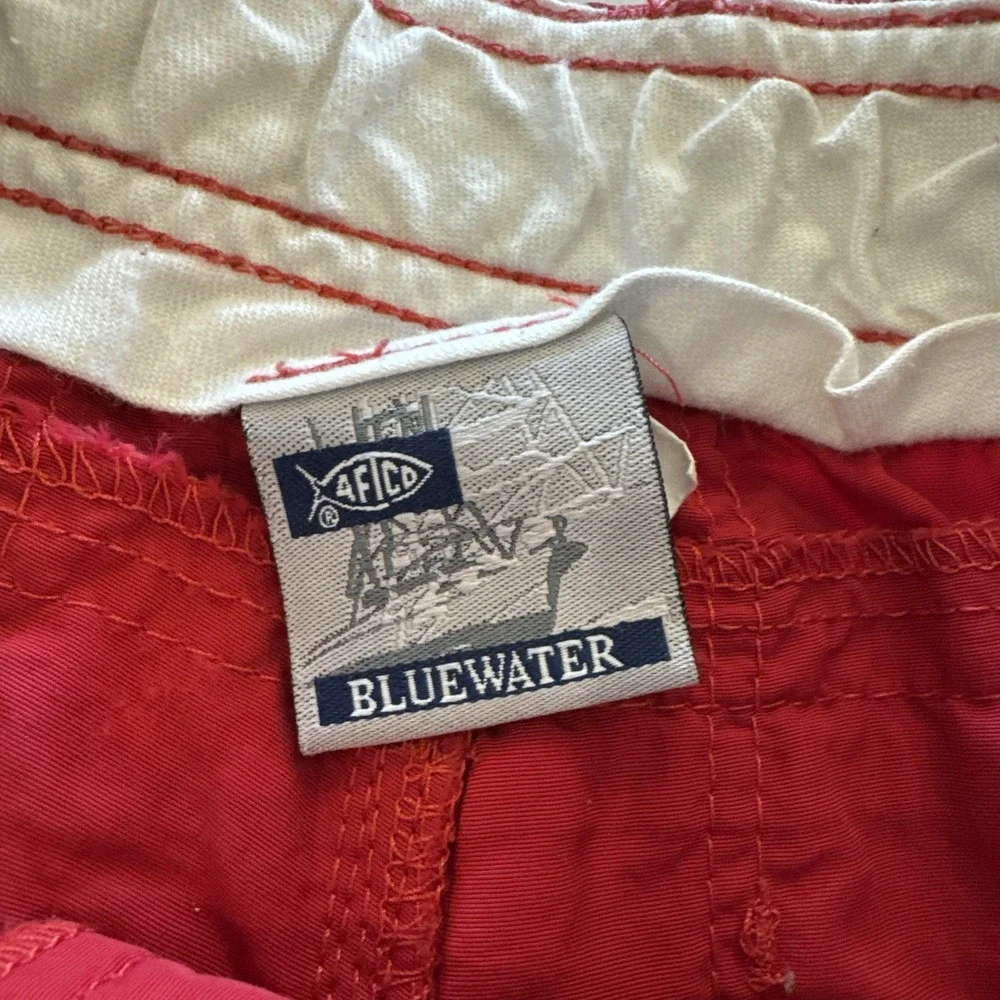 Aftco Shorts Mens 28 Bluewater Active Fit The Original Fishing Red M01 Preppy